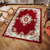 Royal Red Traditional Hand Tufted Wool Rug - Pendle Village Furniture
